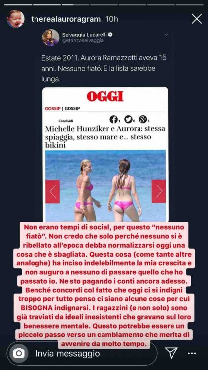 Aurora Ramazzotti polemica Chanel Totti