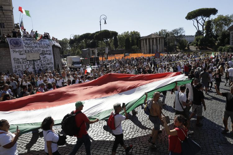 Negazionisti Roma (foto dal web)