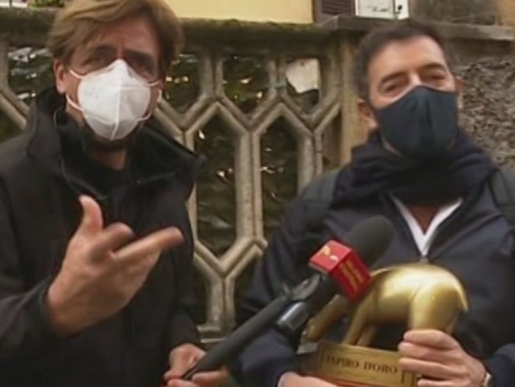 Alberto Matano e Valerio Staffelli a Striscia La Notizia