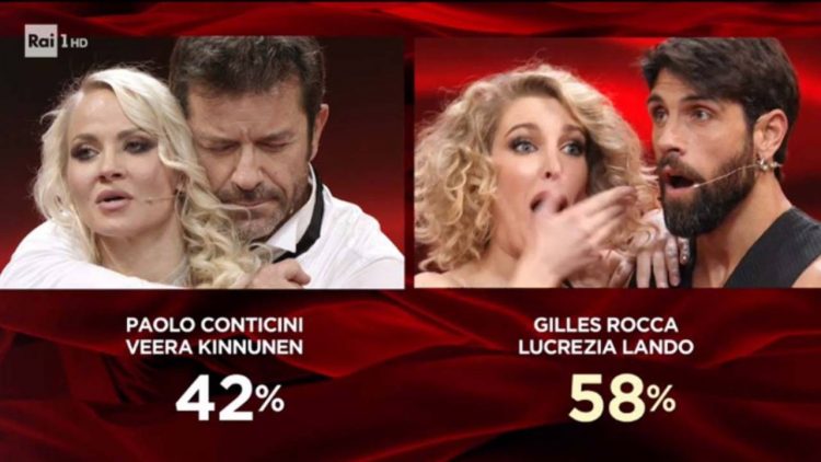 Gilles Rocca e Lucrezia Lando (screen programma)
