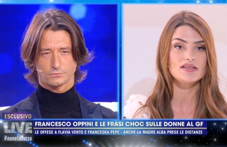 Francesco Oppini contro Franceska Pepe a Live non è la D'Urso