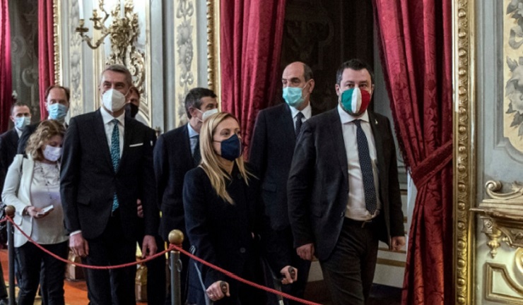 Salvini - Meloni - Delegazione centrodestra - screenshot