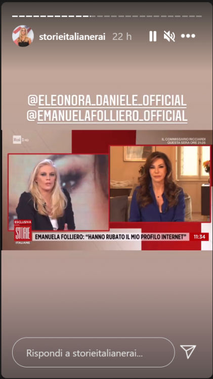 Emanuela Folliero denuncia il furto del profilo Instagram