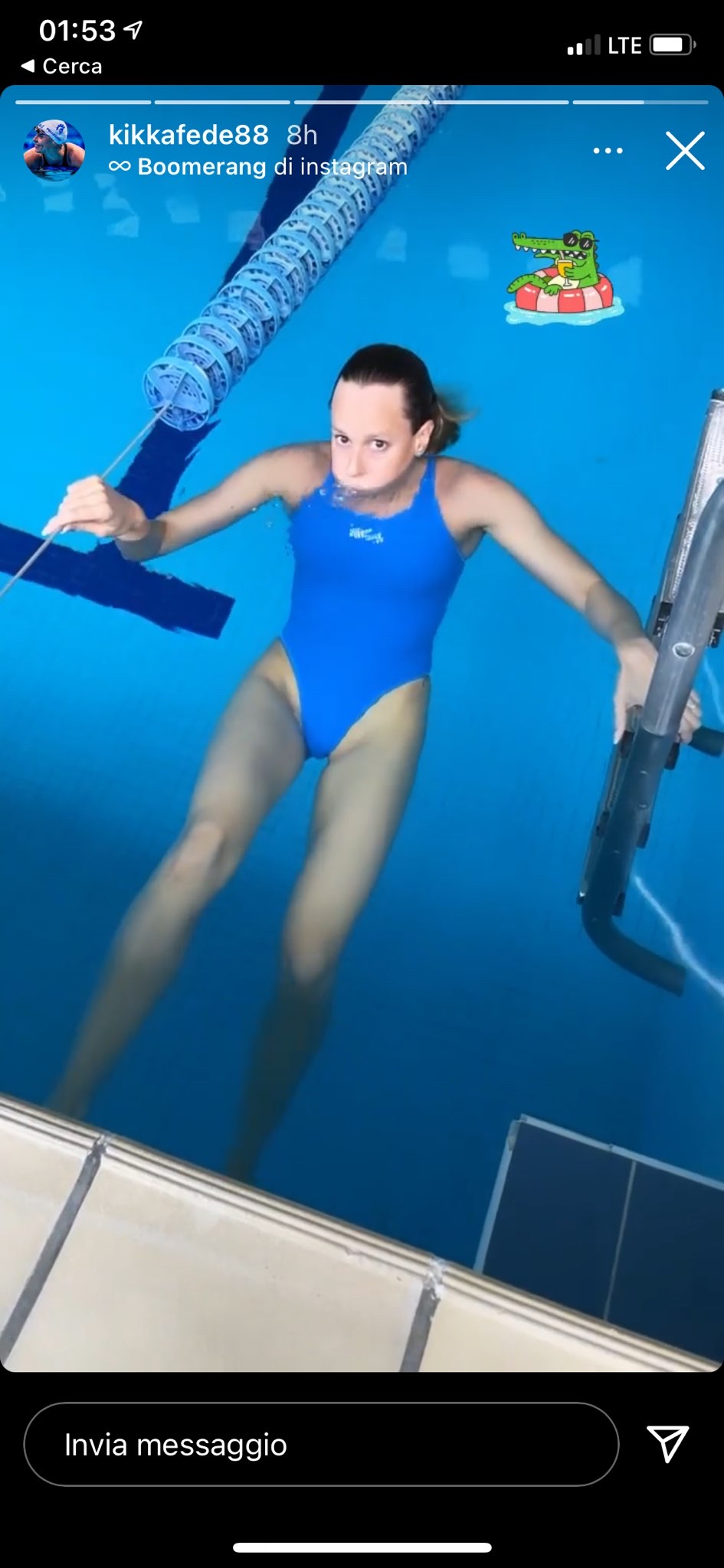 Federica Pellegrini in piscina
