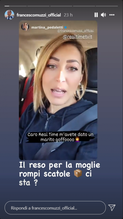 Martina Pedaletti appello social Real Time chiede cambio video