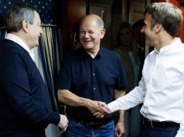 Ucraina Kiev incontro Mario Draghi, Emmanuel Macron, Olaf Scholz