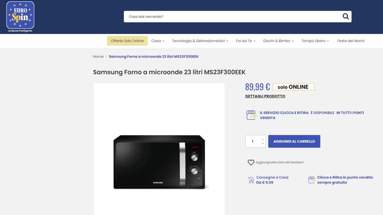 Microonde Samsung offerta 