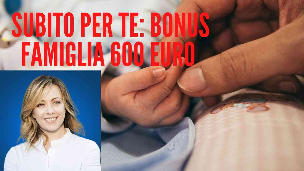 Bonus famiglia 600 euro