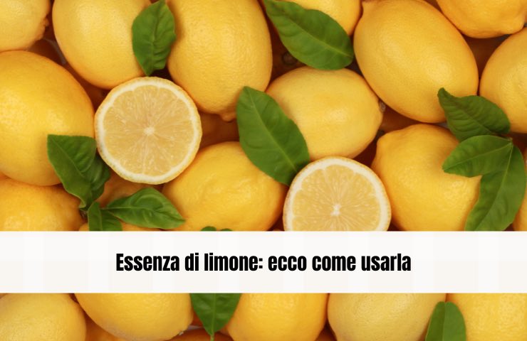 essenza limone come usarla