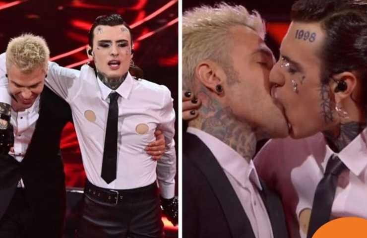 Fedez e Rosa Chemical bacio 